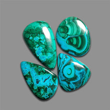 Peruvian Chrysocolla And Malachite Cabochons Lot-4788 | Gemstone for sale