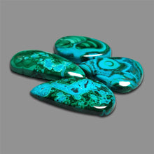Peruvian Chrysocolla And Malachite Cabochons Lot
