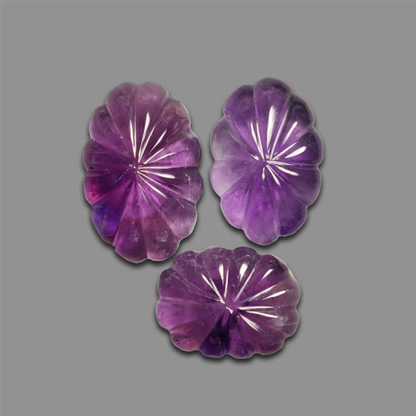 Handcarved Amethysts Lot-4800 | Gemstone for sale