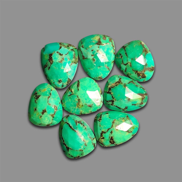 Rose Cut Green Mohave Turquoise Lot-4803 | Gemstone for sale