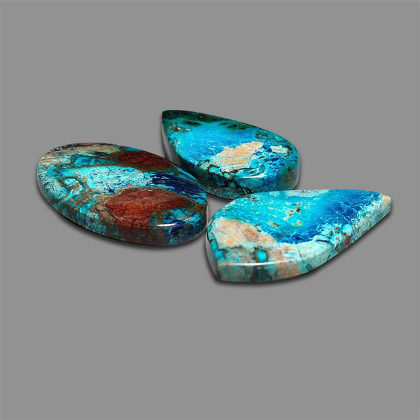 Azurite With Chrysocolla Cabochons Lot