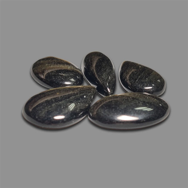 Goldensheen Obsidian Cabochons Lot