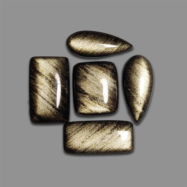 Goldensheen Obsidian Cabochons Lot-4817 | Gemstone for sale