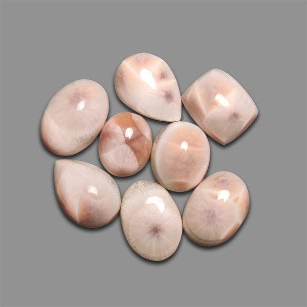 Natrolite Cabochons Lot ( Aka Pink Larimar )-4633 | Gemstone for sale