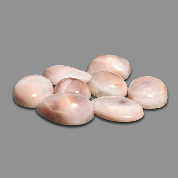 Natrolite Cabochons Lot ( Aka Pink Larimar )