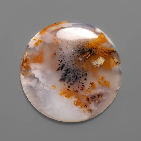 Large Russian Brown Dendritic Agate Cabochon