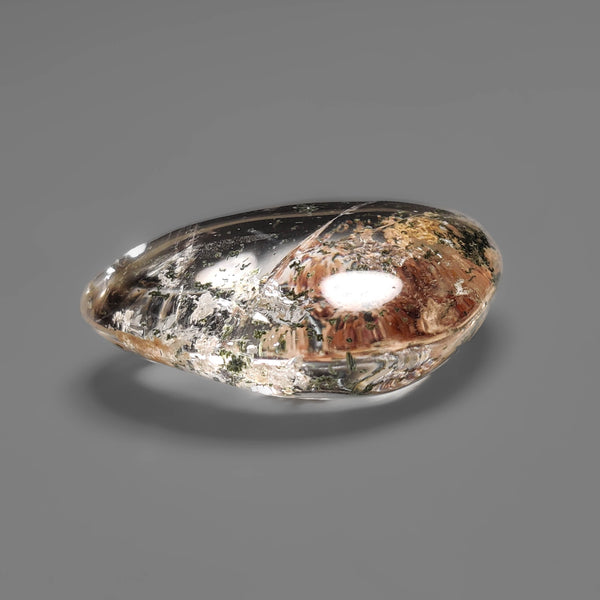 High Grade Lodolite Cabochon with Rare Rainbow Inclusions