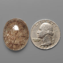 Copper Rutile In Quartz Cabochon