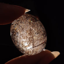 Copper Rutile In Quartz Cabochon