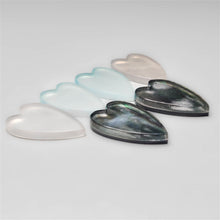 Mix Gemstone Heart Pairs Lot (Mother of Pearl, Chalcedony)