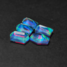 Step Cut Crystal And Aurora Opal Doublet Lot